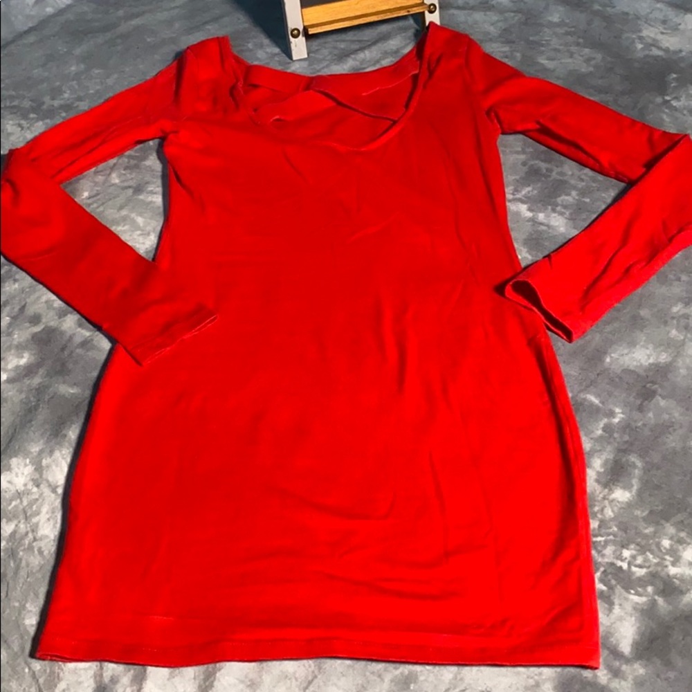 💚 3 for $15 💚   Forever 21 Long Sleeve Criss-Cross Distressed Dress size Small - Picture 12 of 16